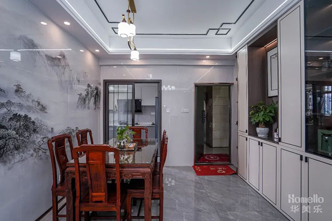 120㎡新中式三居，水墨風(fēng)典雅客廳，心素如簡，禪意四溢